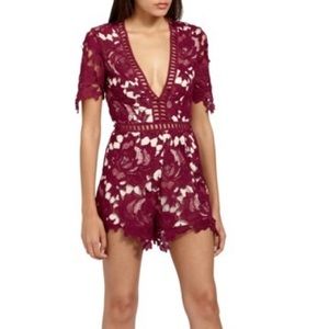 Missguided Ladder Stitch Lace Romper